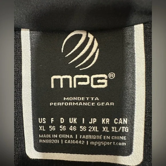 NWT MPG Men’s Black Full Zip Hooded Jacket Size XL - Picture 5 of 13